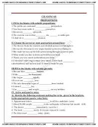 Click on the image to display our parallel structure worksheets. Pdf Cbse Class 8 English Worksheet Grammar Prepositions Avve Kumar Academia Edu