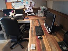 It is currently being refinished and can be completed in your choice of color. Rustic L Shaped Desk Shanty 2 Chic