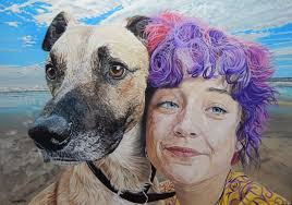 Art challenge 113 A special memory of my Grandad and his dog walking