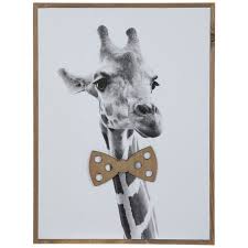 The bow's center is further accented with a metal blue heart and a white star added to the middle. Giraffe In Bow Tie Wood Wall Decor Hobby Lobby 2069607