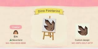 Animal Crossing New Horizons Acnh Dino Footprint Dino Footprint Animal Crossing Animal Crossing Qr