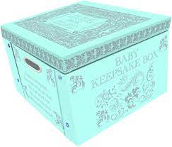 Amazon Com Robert Frederick Large Collapsible Memory Storage Box Blue My Baby Keepsake Memory Box Boxes For Any Newborn Baby Boy Or Baby Girl Baby