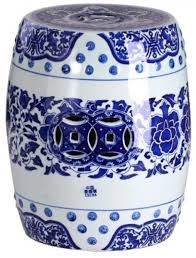 5 out of 5 stars. Moroccan Tile Print Blue White Ceramic Outdoor Stool End Table Side Plant Stand Patio Garden Tables Home Garden Worldenergy Ae