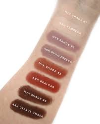 As you can see from swatches this color is not visible easily with just one swipe. Nyx Lid Lingerie Shadow Palette Review Swatches Beauddiction