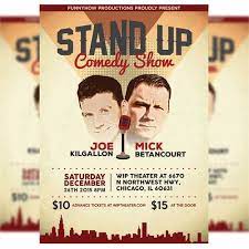 Stand Up Comedy Show In Chicago Poster Contest Winning Design Poster Chicago Stand Up Comedy Shows Comedy Show Chicago Poster