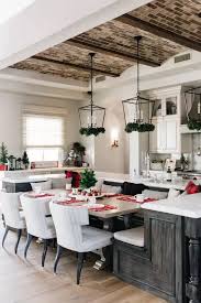 The other side of the island has enough counter space and seating for the family to gather. 18 Awesome Kitchen Islands With Built In Seating Farmhouse Kitchen Design Farm House Living Room Modern Farmhouse Kitchens