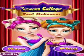 frozen college makeover make up games