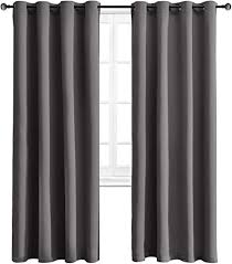 Amazon's choice for door curtains for bedroom. Amazon Com Wontex Blackout Curtains Thermal Insulated With Grommet Curtains For Bedroom 52 X 84 Inch Grey 2 Panels Home Kitchen