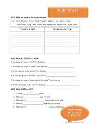 English worksheets for class 1 significantly focuses on english grammar. Some Vs Any For Grade 3 English Esl Worksheets For Distance Learning And Physical Classrooms