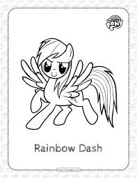 Her cutie mark is a white cloud with a lightning that has a color of a rainbow, much like her tail. Printable Mlp Rainbow Dash Coloring Page