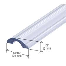 Use mildew resistant silicone sealant to adhere to curb of shower stall. Crl Sdt980clr Clear Frameless Shower Door Half Round Threshold 95 Stock Length