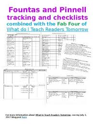 fountas and pinnell strategies by level worksheets