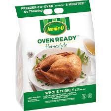 Frozen turkeys in grocery store. Oven Ready Whole Turkey Jennie O Product