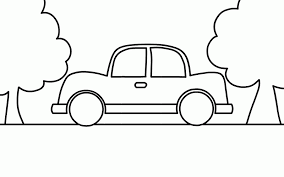This Car Coloring Page The Very Simple Easy Paint Color For Preschoolers Enjoy Coloring