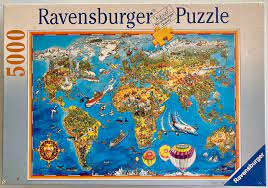Think of a lateral thinking puzzle as a riddle that requires you to become a detective to fill in the missing parts of a very unusual, short story. 5000 Ravensburger Illustrated World Map Gerold Como Rare Puzzles