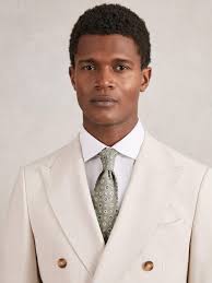 Reiss Cosimo Silk Tie, Soft Sage, One Size