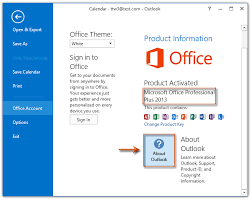 You'll click help if you see that instead of account. you should see the version listing under the product information button next to a question mark icon.1 x research source How To Determine Which Outlook Version Number I M Using