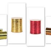 100% Polyester Anti-Pilling Golden Silver Metallic Yarn For ...