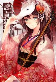 Drawing draw girldraw anime girl. Anime 859902 Green Eyes Kimono And Brown Hair On Favim Com
