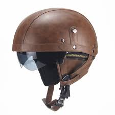 Has anyone tried attaching a face shield on the indian classic half helmet? Retro Pu Motorcycle Half Helmet Open Face With Visor Motorbike Scooter Cruise Safety Alexnld Com