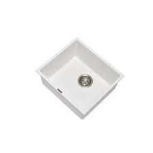 Granite kitchen sink double basin black stain resistant hand wash bowl. 457 X 406 X 200mm Carysil White Single Bowl Granite Stone Kitchen Laundry Sink Top Flush Under Mount