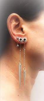 Dangling Earrings With Custom Made Clasps Suitable To Wear With Tunnel Plugs Or Regular Pierced Earrings Plugs Earrings Ruby Earrings Studs Earings Piercings