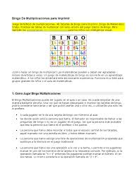 Te damos el listado de los 10 juegos infantiles tradicionales más populares y te explicamos cómo se juegan. Instrucciones Bingo De Tablas Multiplicacion Ocio