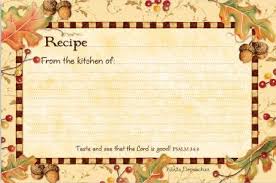Amazon Com Autumn Harvest 4 X 6 Recipe Cards With Scripture Pkg Of 36 Home Kitchen Recipe Cards Template Scrapbook Recipe Book Printable Recipe Cards