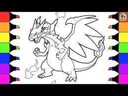 Millions of people around the world love these adorable creatures and play with them at all ages because not only can they follow the adventures of. Pokemon Coloring Pages Mega Evolution Charizard X Colouring Book Fun Youtube