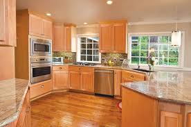 Honey Maple Shaker Kitchen Cabinets Google Search Hardwood Floors In Kitchen Kitchen Design Wood Floor Kitchen