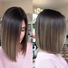 Classic Sleek Straight Lob For Fine Hair Balayage Ombre Hairstyles For Shoulder Length Hair Balayageo Ombre Hair Blonde Brown Ombre Hair Short Hair Balayage