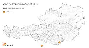 Nach angaben des erdbebendiensts der zentralanstalt für meteorologie und geodynamik (zamg) wurde um 00.57 uhr eine magnitude von 4,3 gemessen. Erdbeben Im August 2018 Zamg
