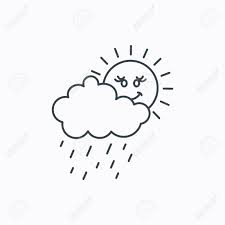Rain And Sun Icon Water Drops And Cloud Sign Rainy Overcast Royalty Free Cliparts Vectors And Stock Illustration Image 43046045 All rain clouds clip art are png format and transparent background. rain and sun icon water drops and cloud sign rainy overcast
