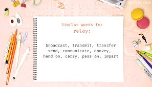Information about relay in the audioenglish.org dictionary, synonyms and antonyms. Relay Synonyms Similar Word For Relay