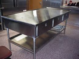 Hodedah kitchen island with spice rack, towel rack & drawer, beech. Kitchen Island Table Combination Stainless Steel Prep Table Kitchen Island Table