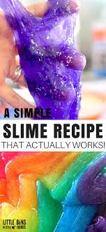 Add the water and food colouring (about 10 drops). Super Easy Slime Recipe That Actually Works Little Bins For Little Hands