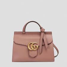 Bolso De Mano Gg Marmont De Piel Vintage Leather Handbags Pradahandbags Leather Handbags Bags Luxury Purses