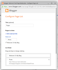 Blogger Magic - "Configure Page List"