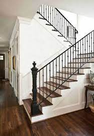 Build the fence to follow the angle of your yard. China Simple Design Iron Metal Staircase Railing Fencing Security Railing China Rail Fencing