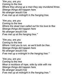 / strange things do happen here / it's the time to leave / if we met at midnight at the. Are You Are You Coming To The Tree Hunger Games Hunger Games Fandom Hunger Games Trilogy
