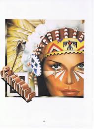 1980 Pinup Airbrush Art Print "Sioux Eyed Lady" (1972) Sammy Album Cover by  Philip Castle