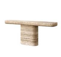 MID Century Entry/Foyer Table Natural Travertine Console ...