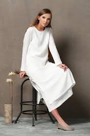 This White Cotton Dress Fuses Comfort With Style Effortlessly This Is A Great Transitional White Dresses For Women Women Cotton Dress Maxi Dress With Sleeves