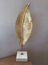 Gold Leaf On Marble Stand Decor Set Of 3 Gold Decor Table Top Decor Pineapple Decor