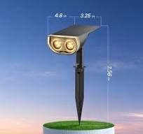 Linkind Solar Lights Outdoor, LED Solar Landscape SpotLights, IP67  Waterproof Outdoor Lighting for Yard, Garden, Pathway, Patio, 2 Pack (Warm  White)