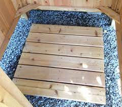 How to build a shower pan. Outdoor Shower Floor Quality Cedar Decking Panel
