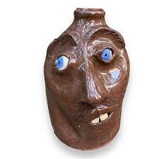 Mike Craven 7" Blue Eyed Face Jug DP5055 SOLD