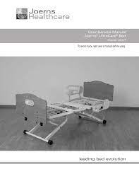 If they run out of space, where will all the sick people go? Joerns Healthcare Leading Bed Evolution User Service Manual Manualzz