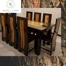 The rectangle dining table features a trestle style base, perfecting the rustic, farmhouse style. 8 Seaters Solid Mahogany Wood Dining Table Set Shopee Philippines