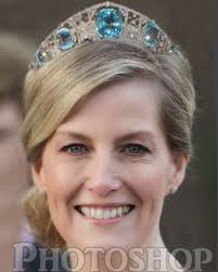 From the anthemion topper, worn on her wedding day, to not one, but two stunning. The Countess Of Wessex In The Swedish Aquamarine Tiara